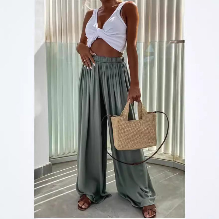 Ladies Elegant and Airy Palazzo Pants Mune Fashion