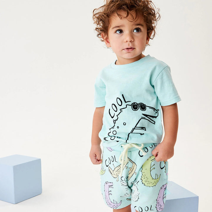 Boys Short Sleeve T-Shirt and Shorts Set Mune Fashion