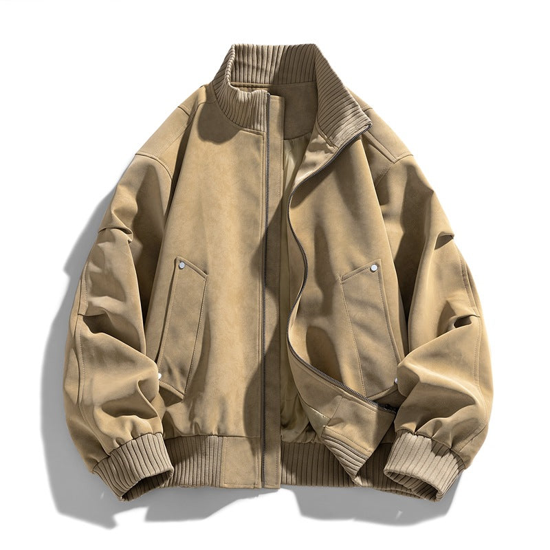Men's Fashion Bomber Jacket made of Faux Leather Mune Fashion