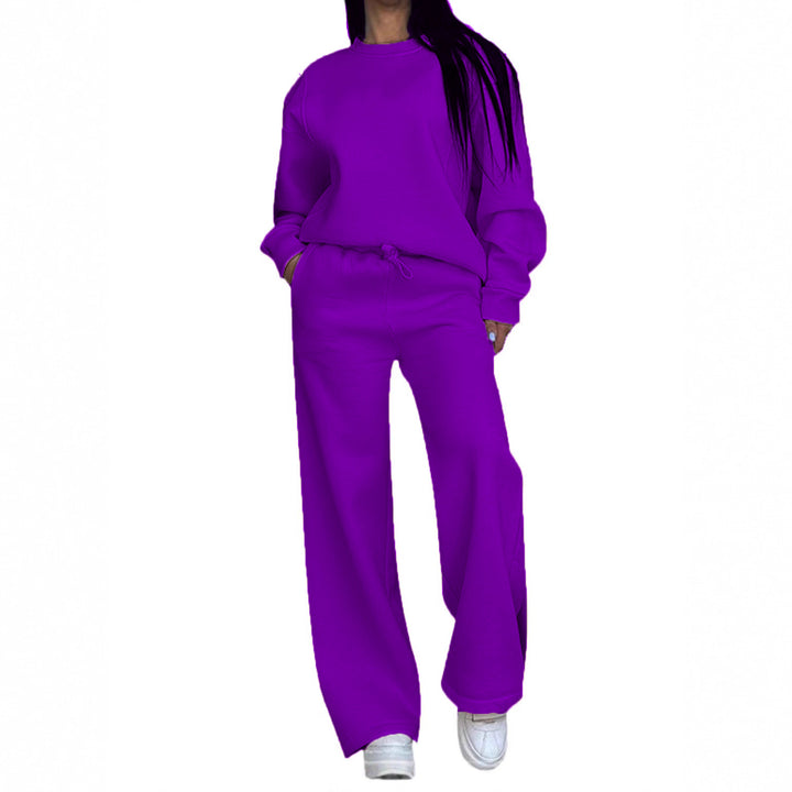 Women's casual oversized sweatshirt and wide jogging pants set Mune Fashion