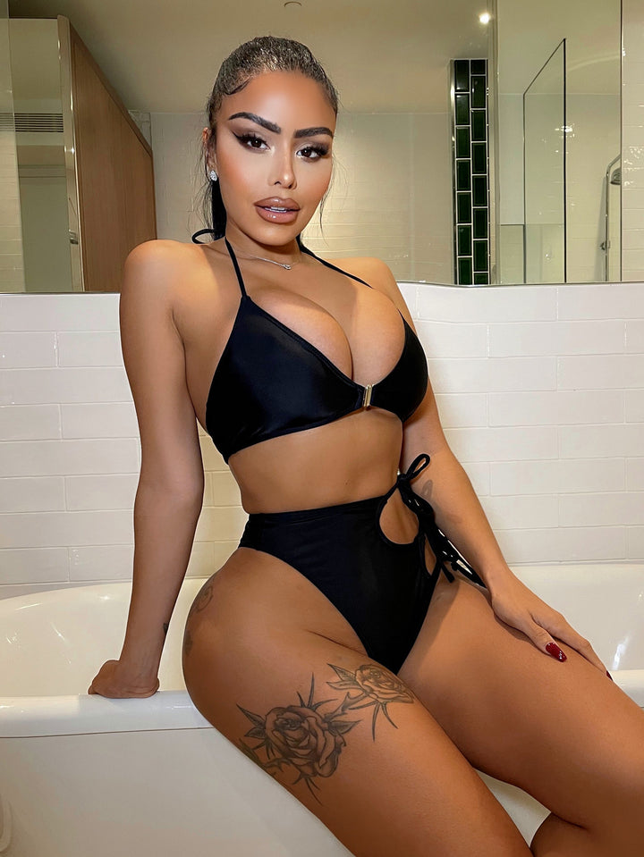 Women's Cut-Out Bikini Set with Playful Design and Adjustable Straps Mune Fashion