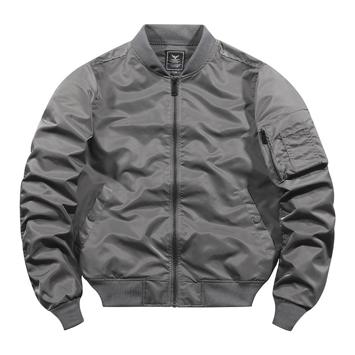 Men's camouflage bomber jacket in pilot style with multiple pockets and knitted cuffs Mune Fashion