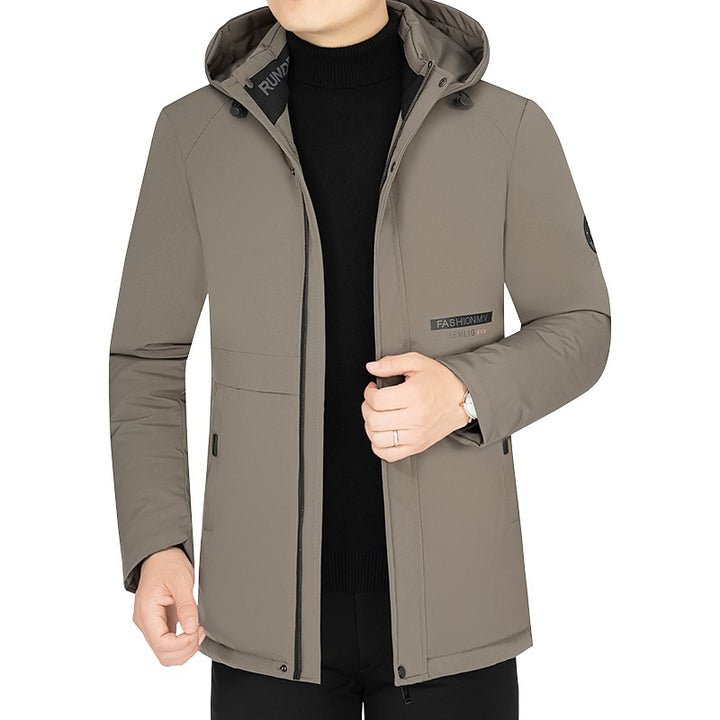 Men's Thermo Winter Short Coat with Luxurious Faux Fur Lining and Stand Collar Mune Fashion