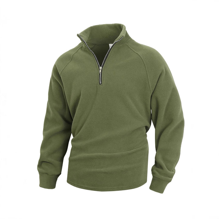 Men's fleece pullover with half zipper Mune Fashion
