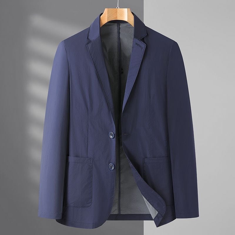 Men's lightweight unstructured city blazer made of breathable functional fabric with patch pockets Mune Fashion