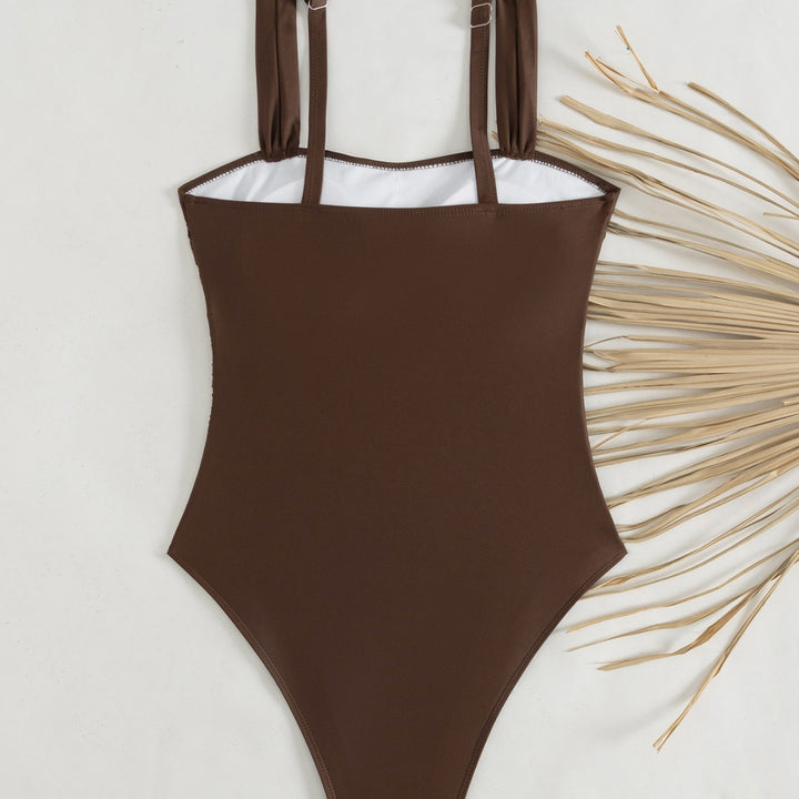 Women's Athletic One-Piece Swimsuit with Ruffle Details Mune Fashion