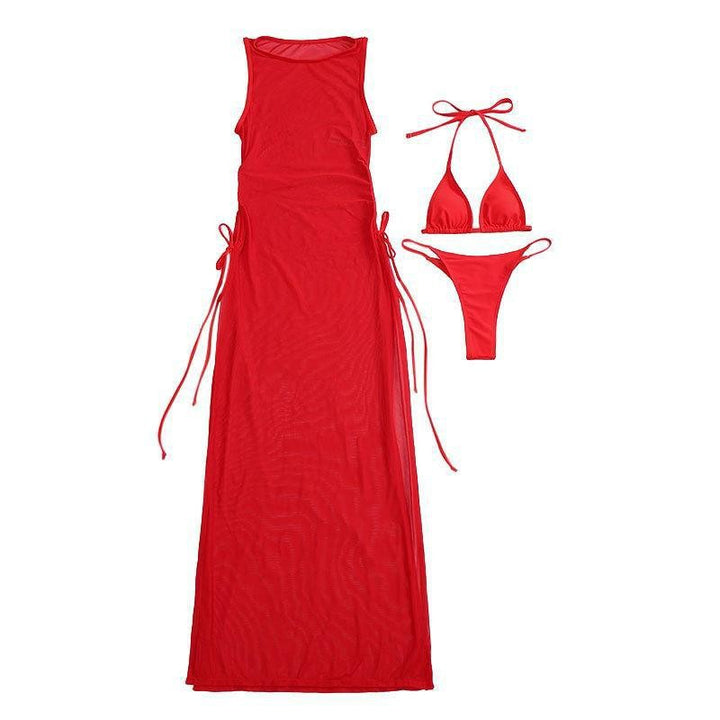 Women's Maxi Summer Dress with Side Tie Ribbons Mune Fashion