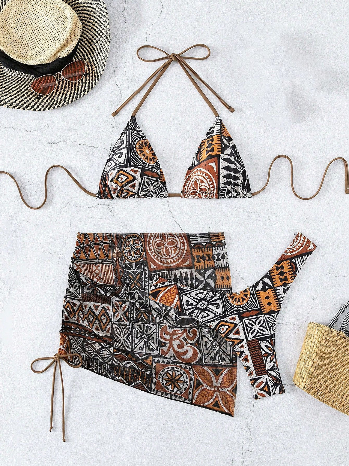 Women's bikini set with adjustable top and high-waisted short Mune Fashion