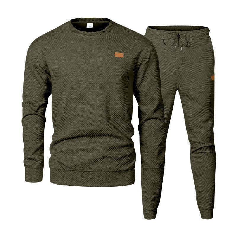Men's structured cotton tracksuit set with regular fit, elastic waistband, and drawstring Mune Fashion