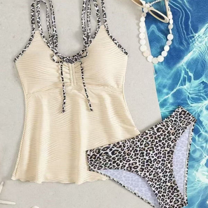 Ladies Tankini with ruched top and playful drawstring Mune Fashion