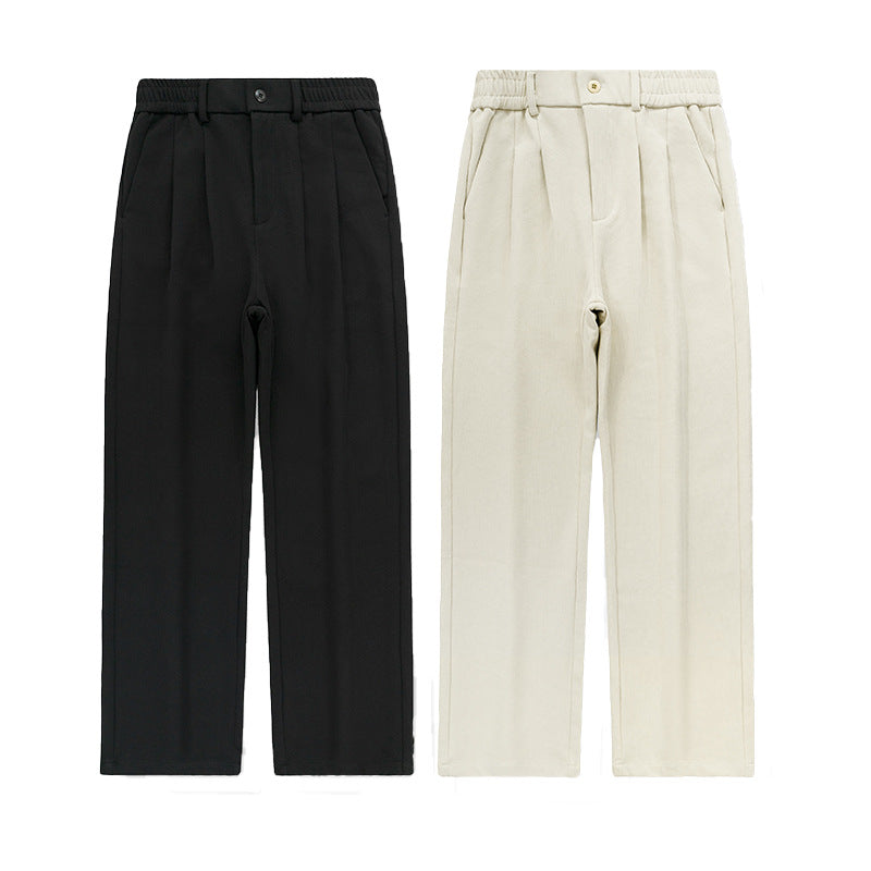 Men's Relaxed-Fit Soft-Jersey Palazzo Pants with Elastic Waistband and Crease Mune Fashion