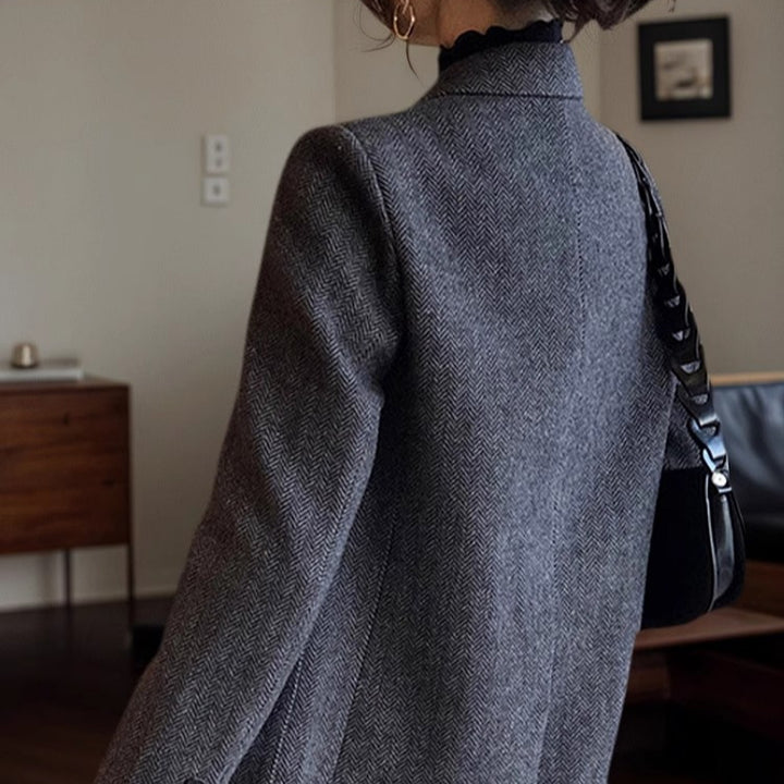 Women Classic Tweed Blazer Mune Fashion
