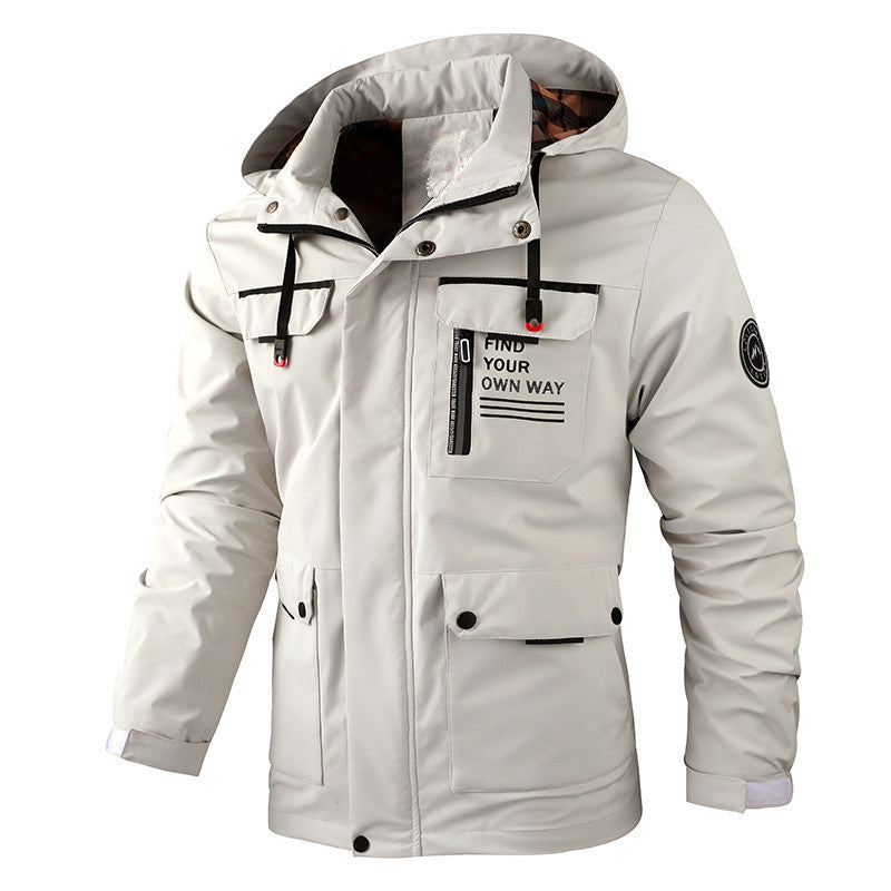 Men's water-repellent utility parka with hood, multiple pockets, and wind protection Mune Fashion