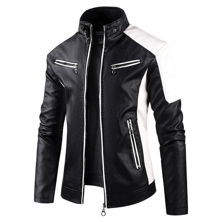 Men's Fashion Biker Jacket made of Faux Leather Mune Fashion