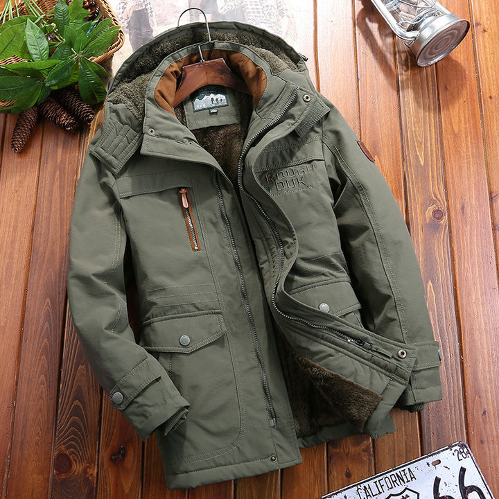 Men's urban thermal parka with teddy fleece lining, windproof front and multifunction pockets Mune Fashion