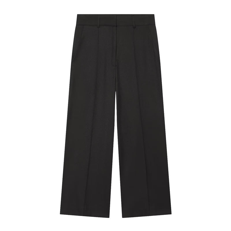 Women High-waisted wide Culotte pants with crease and pleats Mune Fashion