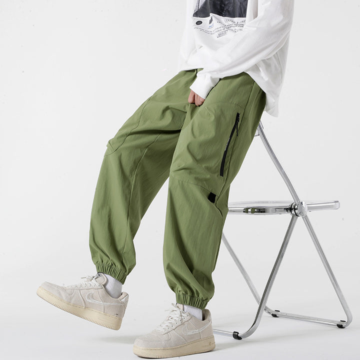 Men's Baggy-Tech-Cargo-Pants with Ripstop Nylon, Knee Inserts & Elastic Cuffs Mune Fashion