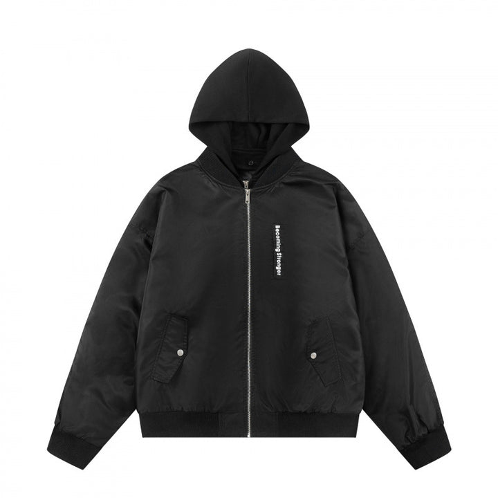 Unisex Oversize Hoodie Blouson Jacket with Ribbed Cuffs and Flap Pockets Mune Fashion