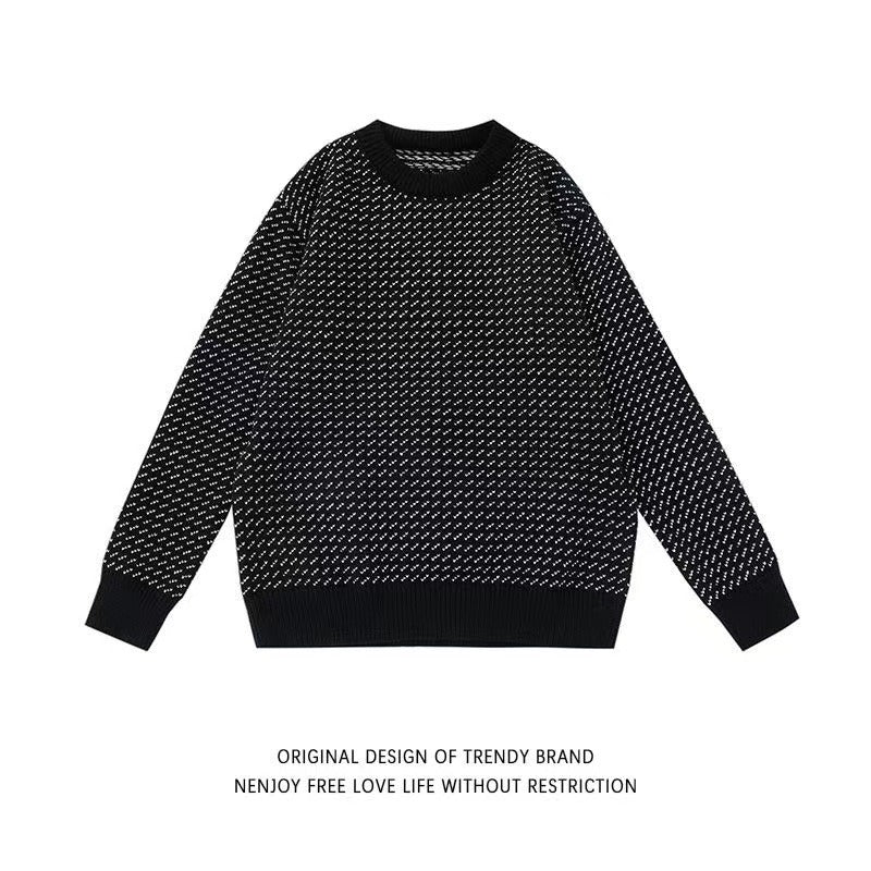 Women's Fashionable Chunky Knit Sweater with Creative Pattern Mune Fashion