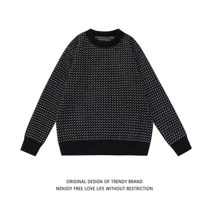 Women's Fashionable Chunky Knit Sweater with Creative Pattern Mune Fashion