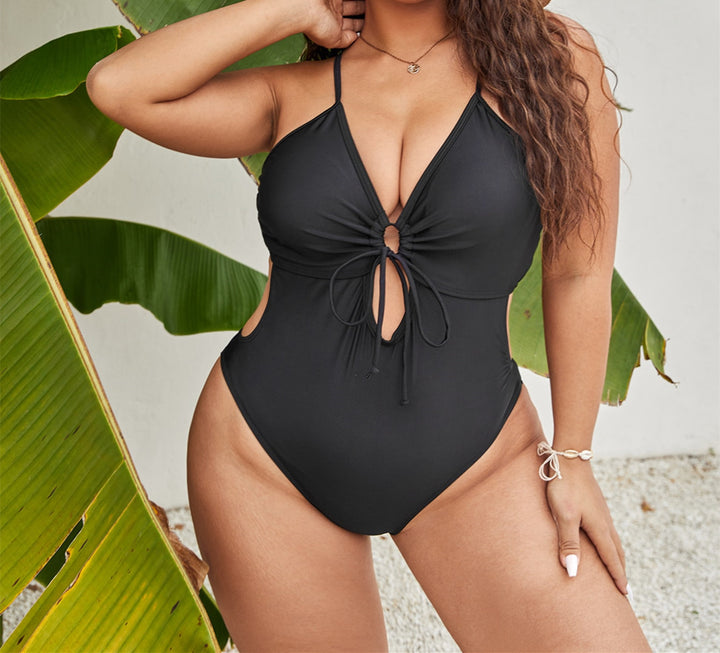Women One-Piece Swimsuit with Alluring Knot Detail Mune Fashion