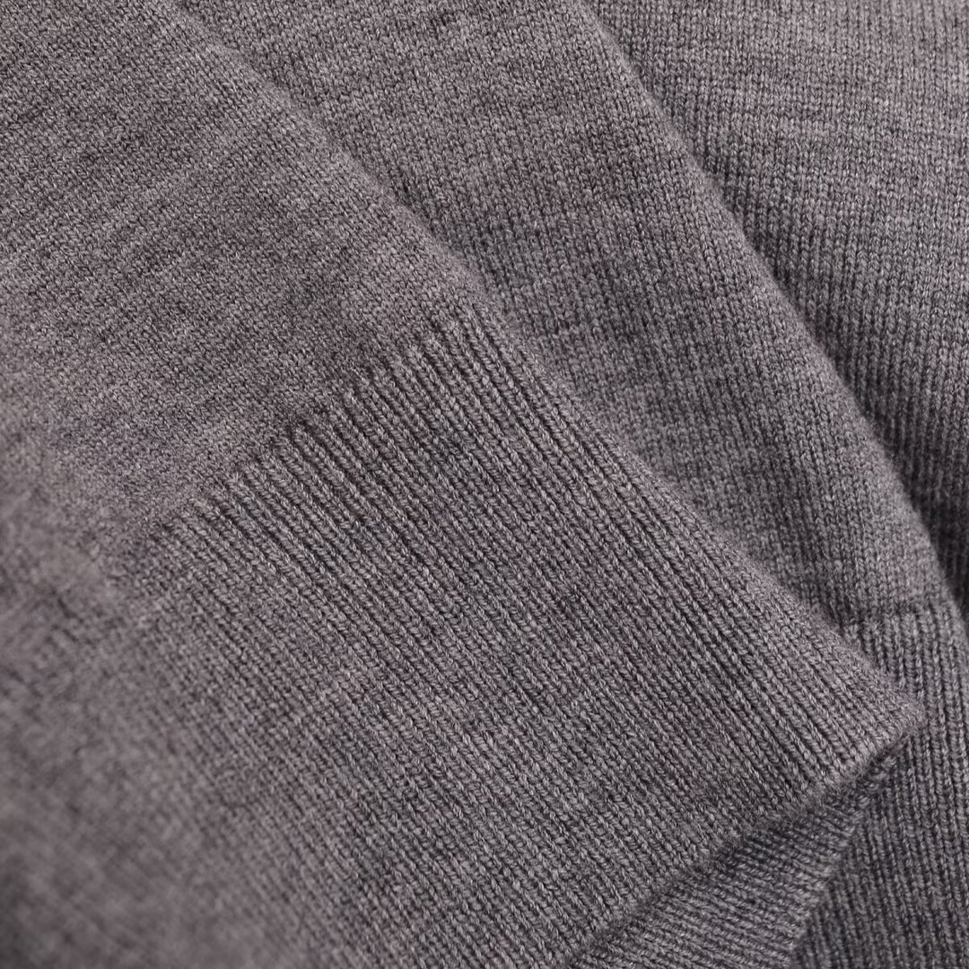 Women’s polo collar fine knit sweater with button placket and ribbed hem Mune Fashion