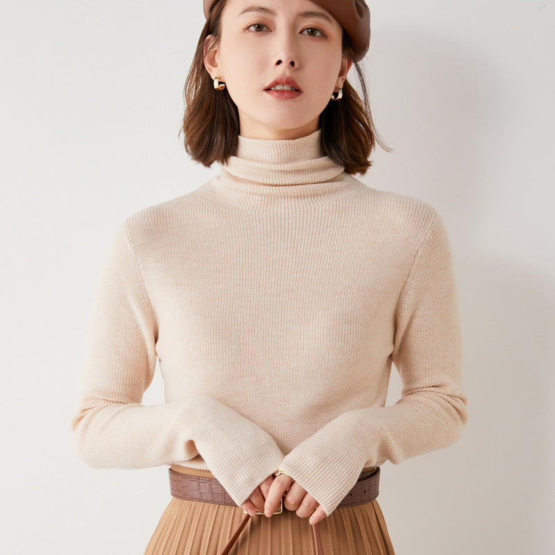 Ladies Slim-Fit Turtleneck Sweater made of soft Angora mix Mune Fashion
