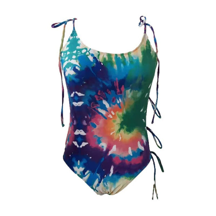 Women one-piece swimsuit with tropical leaf design and adjustable straps Mune Fashion