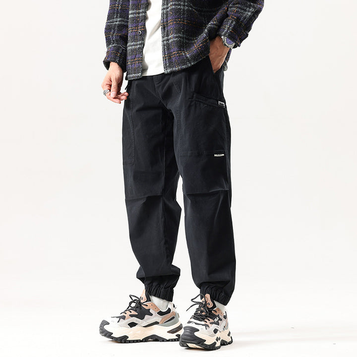 Men's Relaxed Tactical Cargo Jogger with Knee Panels and Elastic Cuffs Mune Fashion