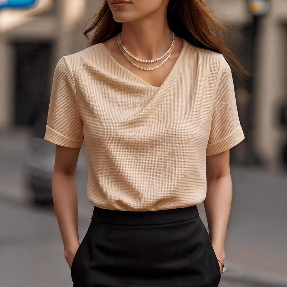 Women's wrap top with textured design Mune Fashion