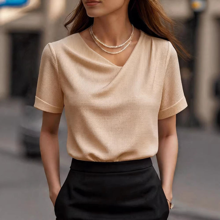 Women's wrap top with textured design Mune Fashion