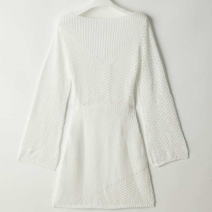 Women's knit dress with cut-out and long sleeves Mune Fashion