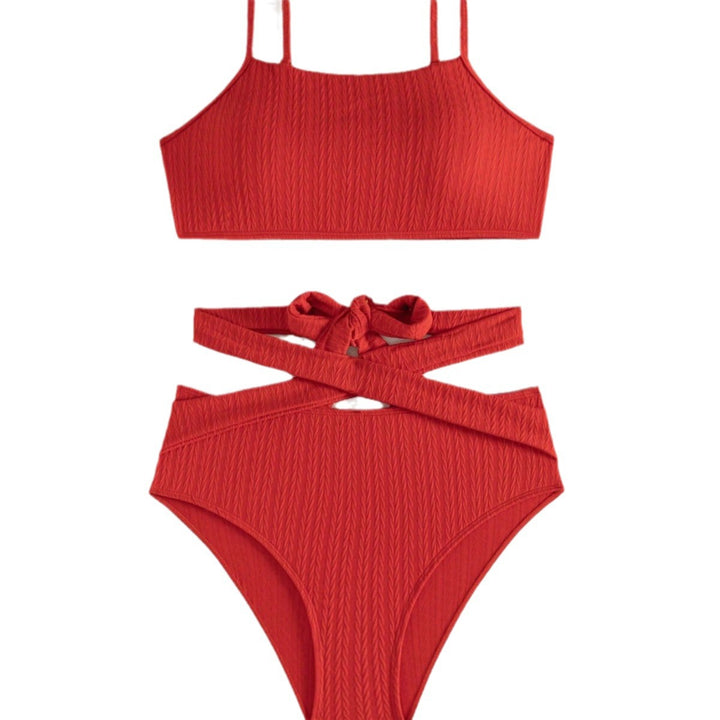 Ladies High-Waisted Bikini with Trendy Cut Mune Fashion