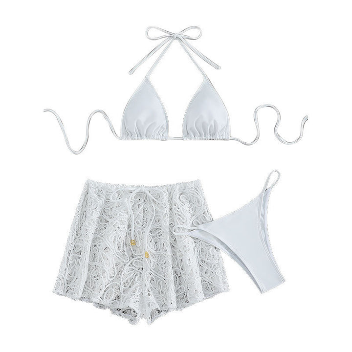 Women's swimwear shorts with elegant crochet texture Mune Fashion