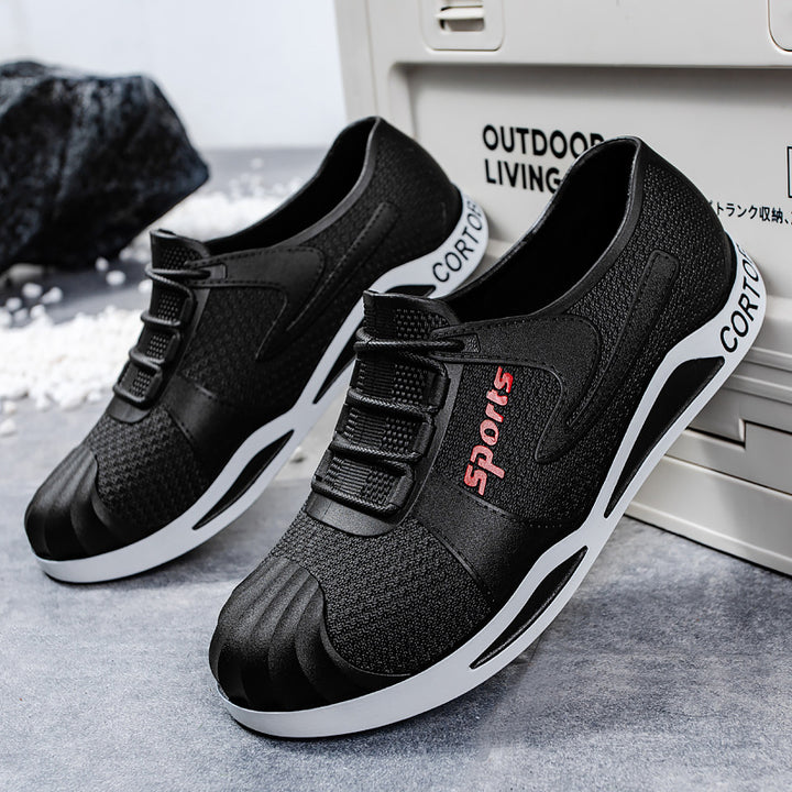 Men's Breathable Slip-On Casual Sneakers with Reinforced Toe Protection Mune Fashion