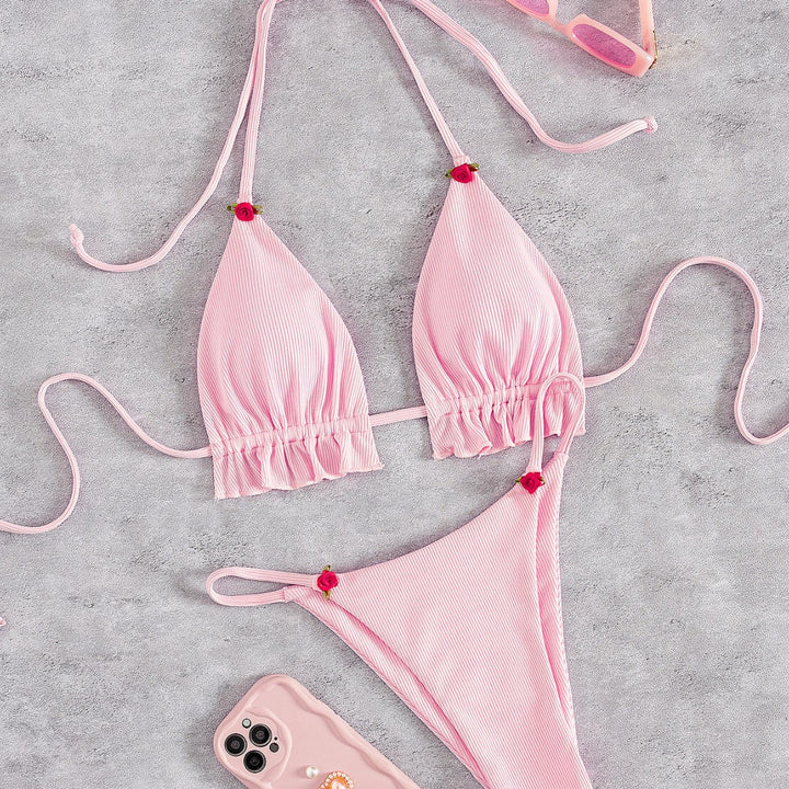 Women's Triangle Bikini with playfully gathered cut Mune Fashion