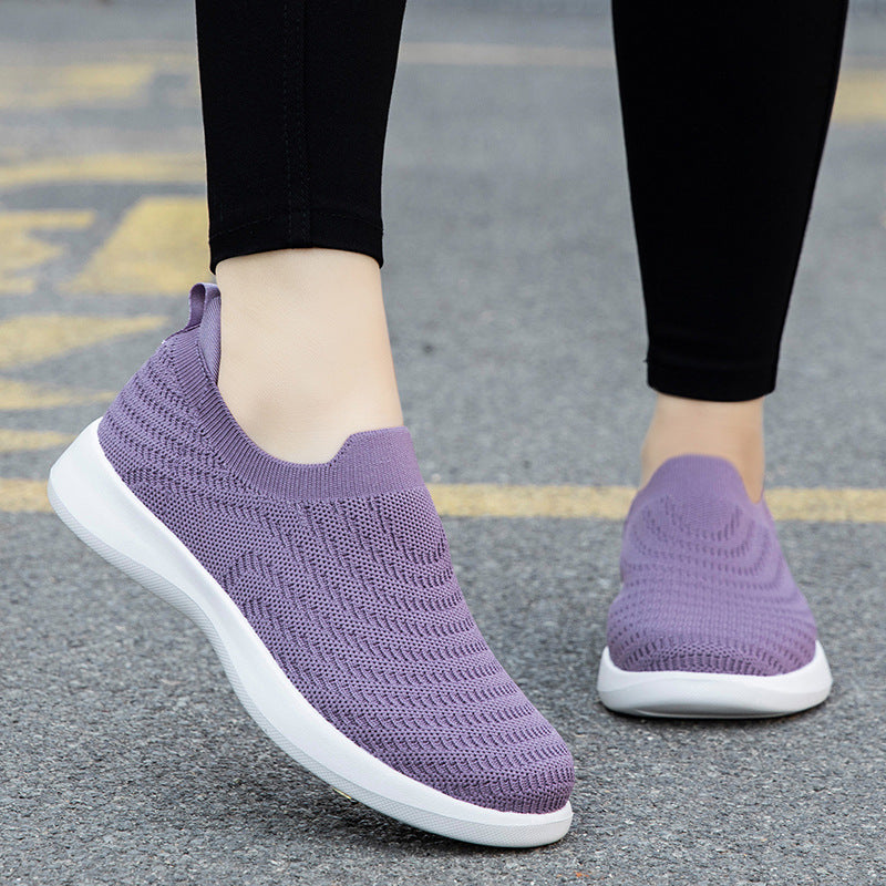 Women's fine-knit ballerina sneakers with elastic entry, padded comfort insole, and flexible lightweight sole Mune Fashion