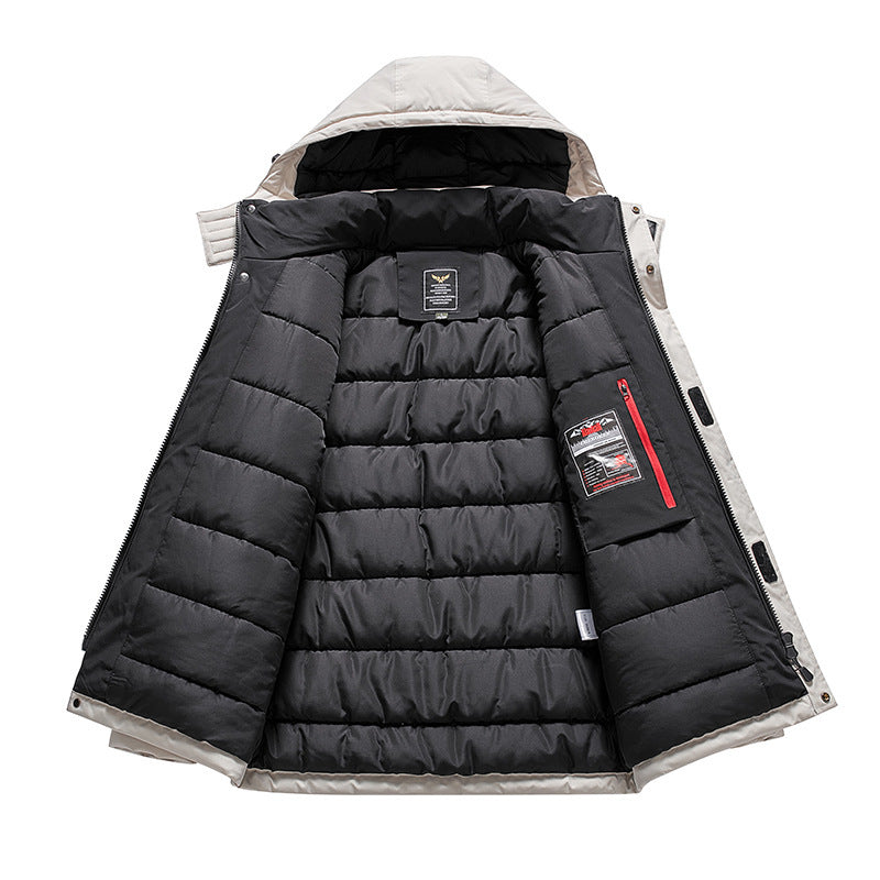 Men's Insulated Field Parka with Hood, Multiple Utility Pockets and Windproof Shell Mune Fashion