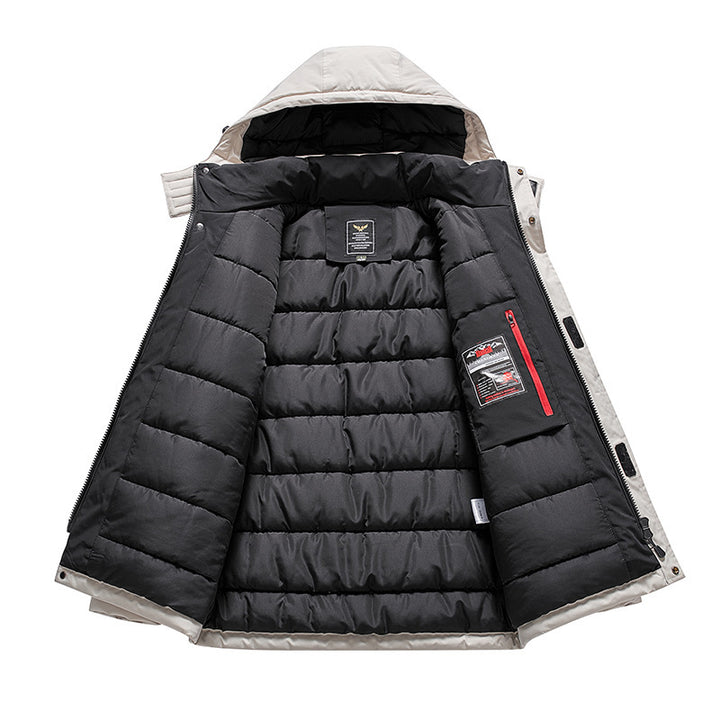 Men's Insulated Field Parka with Hood, Multiple Utility Pockets and Windproof Shell Mune Fashion