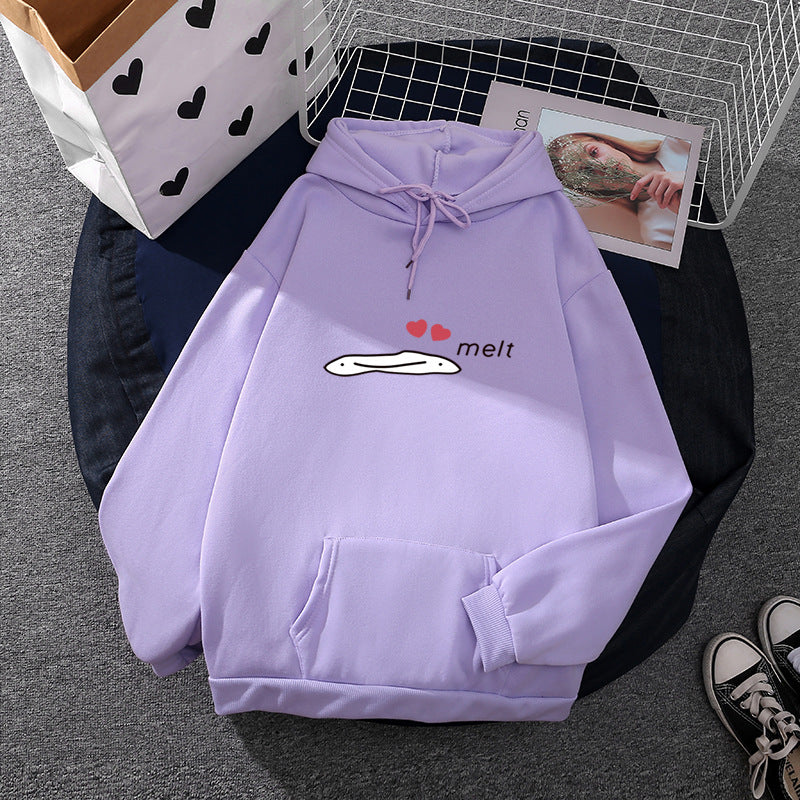 Women’s hoodie with minimalist graphic, loose oversized fit and kangaroo pocket Mune Fashion
