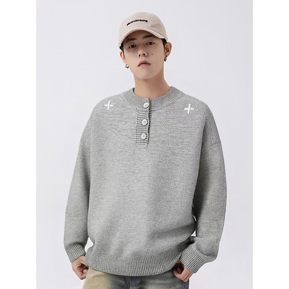 Men's Trendy Sweater with Button Details Mune Fashion