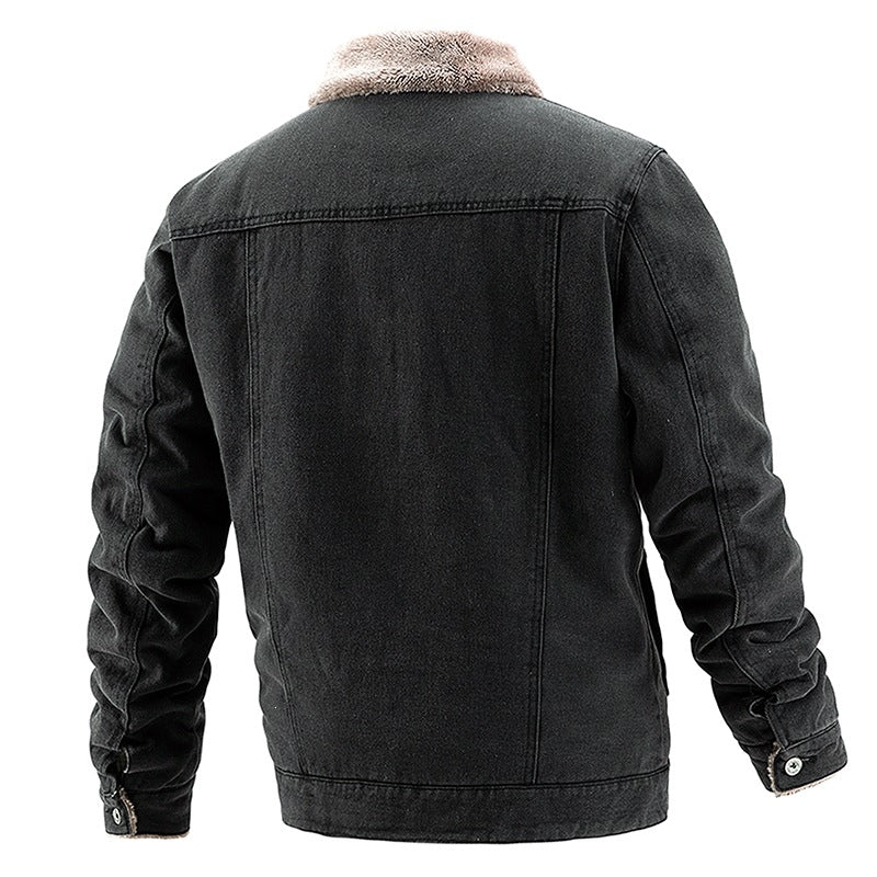 Men's denim jacket with teddy lining Mune Fashion