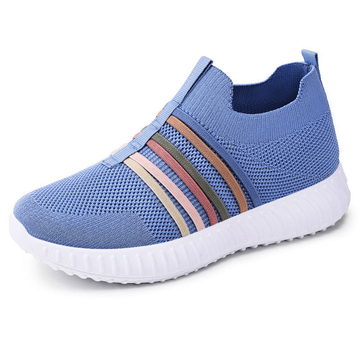 Women Lightweight and Breathable Slip-On Sneakers with Elastic Insert Mune Fashion