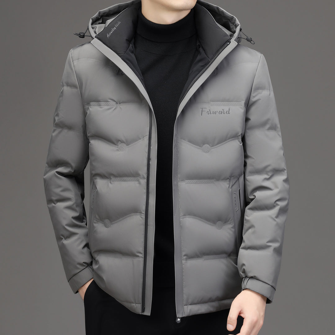 Men's quilted jacket with hood and slim thermal lining Mune Fashion