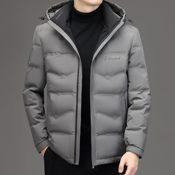 Men's quilted jacket with hood and slim thermal lining Mune Fashion