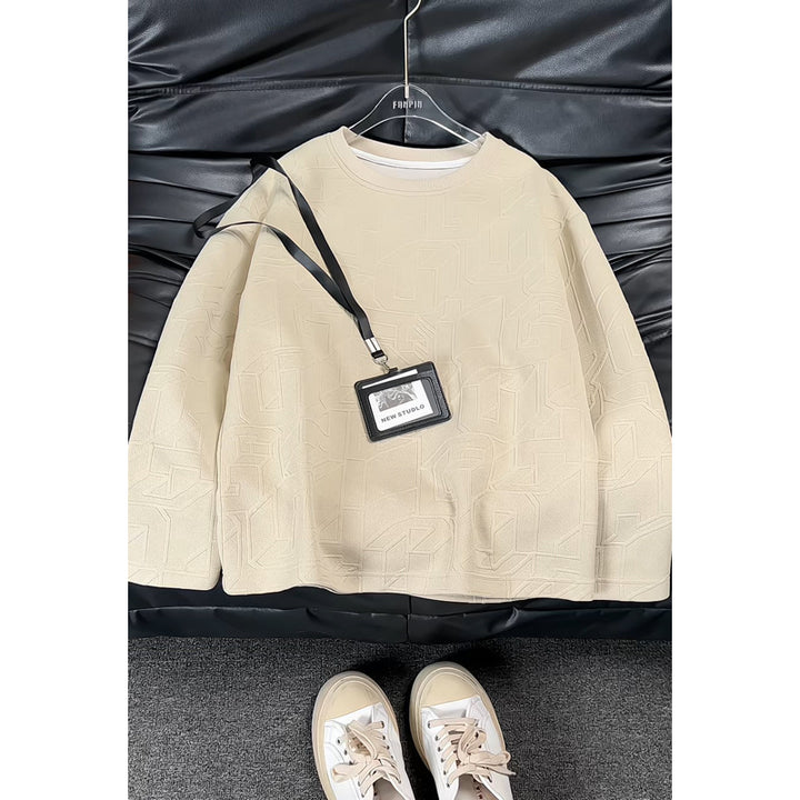 Women's Stylish Sweatshirt with Modern Embossing Mune Fashion