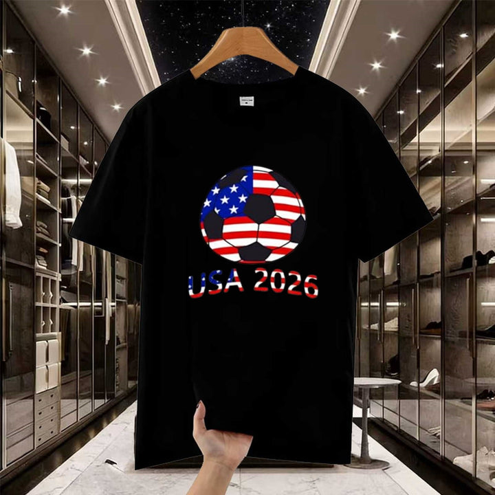 Unisex nan Fan-T-Shirt with large-area USA football print and soft cotton jersey Mune Fashion