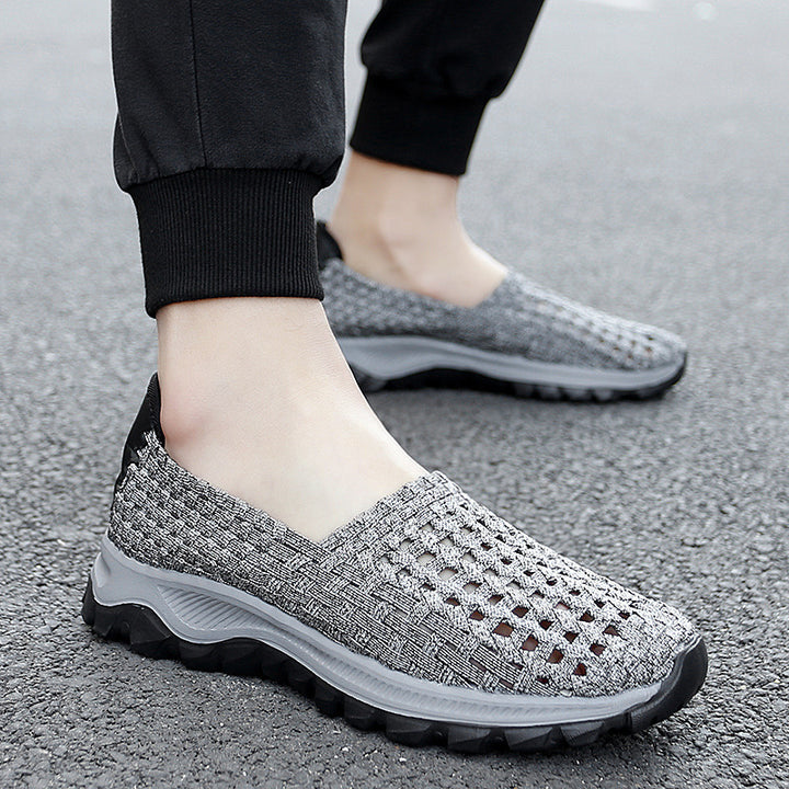 Unisex braided elastic slippers with lightweight cushioning sole Mune Fashion