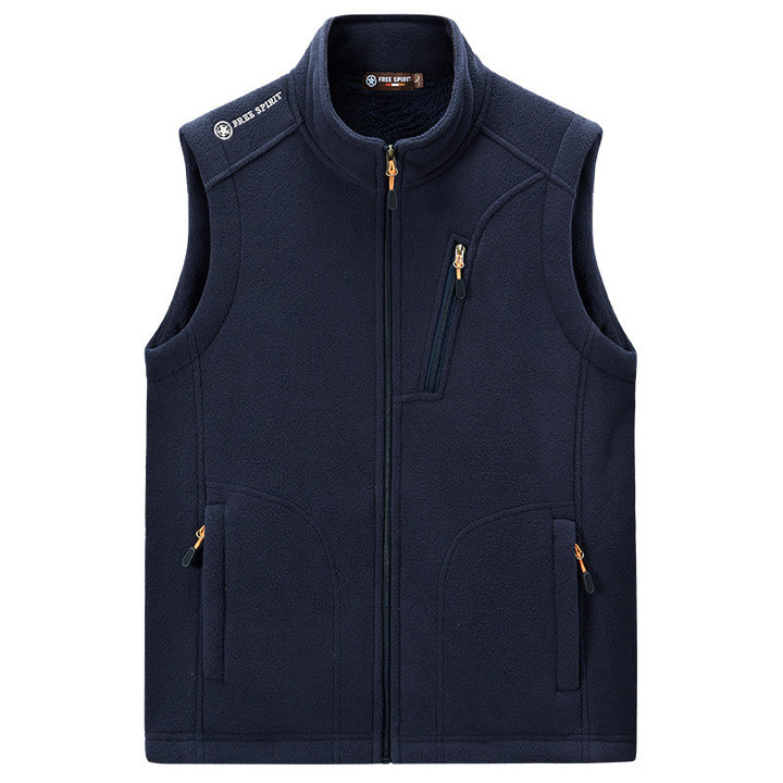 Men's fleece thermal vest with organizer chest pocket and wind-resistant structure Mune Fashion