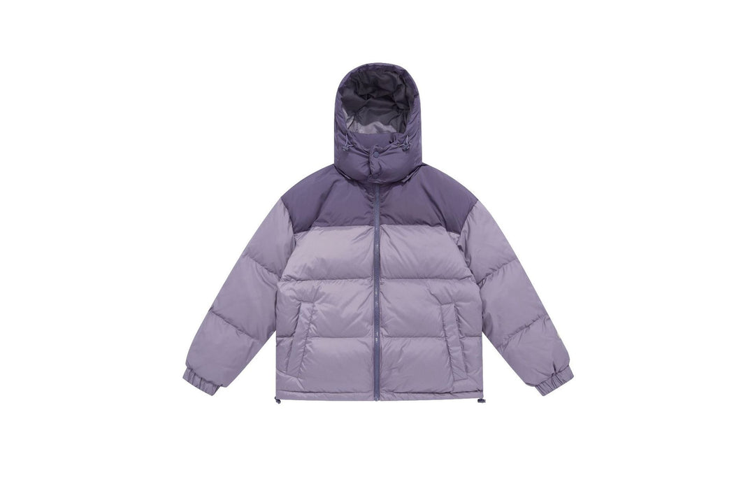 Men's Short Boxy Padded Jacket with High Hood, Drawstring and Elastic Sleeve Cuffs Mune Fashion